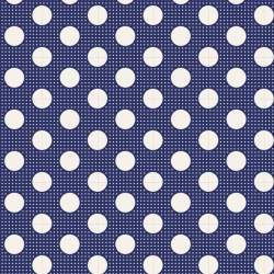 Tilda Medium Dot Night Blue, Tessuto Blu Notte a Pois Tilda Fabrics - 1