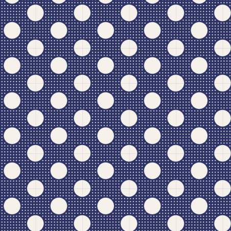 Tilda Medium Dot Night Blue, Tessuto Blu Notte a Pois Tilda Fabrics - 1