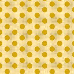 Tilda Medium Dot Flaxen Yellow, Tessuto Giallo Chiaro a Pois Tilda Fabrics - 1