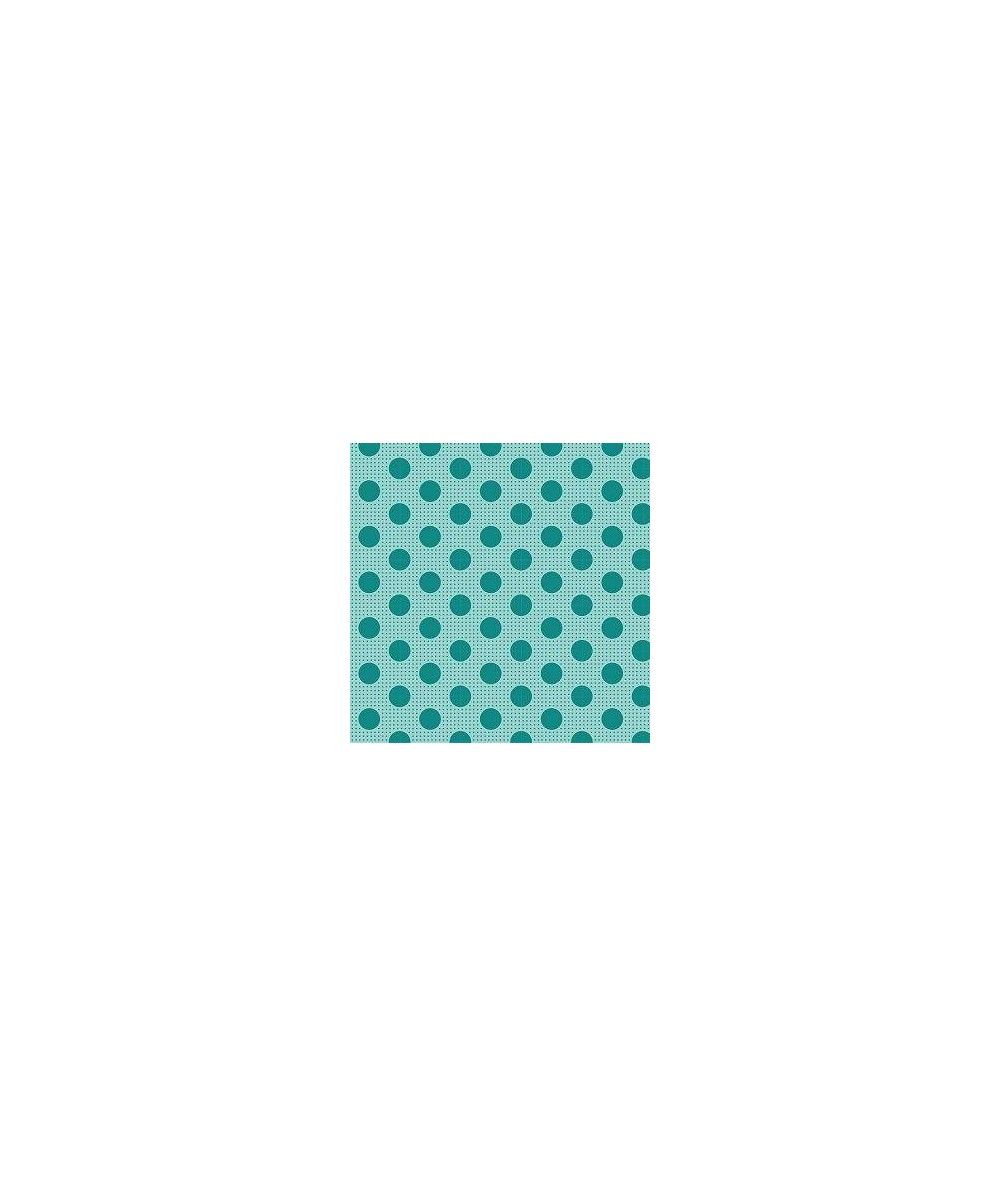 Tilda Medium Dot Dark Teal, Tessuto Verde Acqua Scuro a Pois Tilda Fabrics - 1