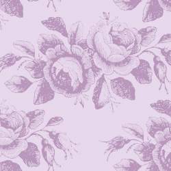 Tilda 110 Old Rose Mary, Tessuto con Rose Stilizzate su Lilla Polvere Tilda Fabrics - 1