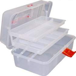 Bohin, Valigetta Organizer Porta Attrezzi per il Cucito con 2 Ripiani, Rosa  Antico - 30 x 17 x 14 cm