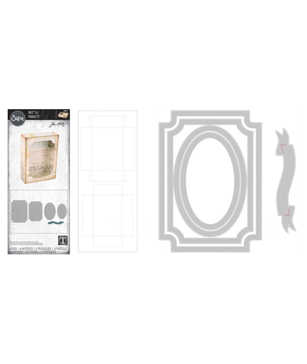 Fustella Scatola Sizzix • Bigz XL die With Framelits Curio box 664419