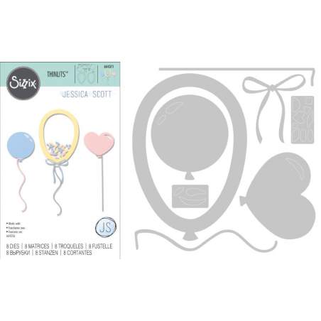 Framelits Die - Set 8PK Balloon by Jessica Scott Sizzix - Big Shot - 1