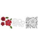 Framelits Die Set 8PK w/Stamps Flowers n5 by Stephanie Ackerman Sizzix - Big Shot - 2