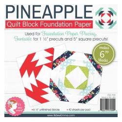 Pineapple da 6 pollici - Blocco Quilt per Foundation Paper Piecing It's Emma - 1