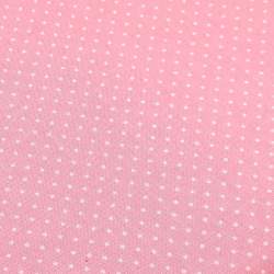 Tessuto Stampato Fondo Rosa con piccoli Pois Bianchi, h145 Roberta De Marchi - 2
