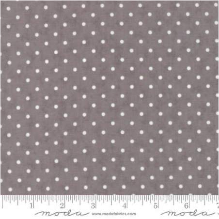 Moda Fabrics Poetry Prints, Tessuto Tortora a Pois Moda Fabrics - 1