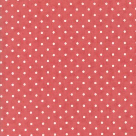 Moda Fabrics Poetry Prints, Tessuto Rosso a Pois Moda Fabrics - 1