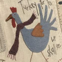 The Santa, The Tree, The Turkey & Me - Cartamodello BOM Quilt, Anni Downs Hatched and Patched - 7