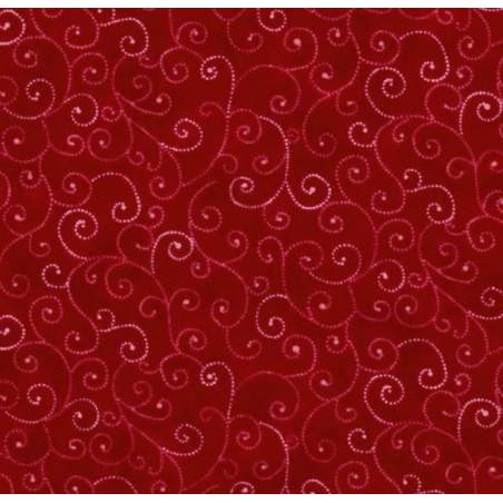 Moda Fabrics Marble Swirls, Tessuto Rosso con Ghirigori Moda Fabrics - 1
