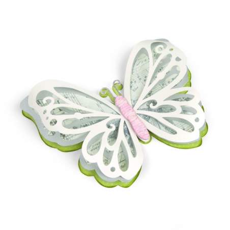 Thinlits Die Set 3PK Large Delicate Butterfly by David Tutera Sizzix - Big Shot - 1