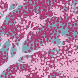 Tilda Woodland Juniper, Tessuto Prugna con Alberi di Ginepro Tilda Fabrics - 2