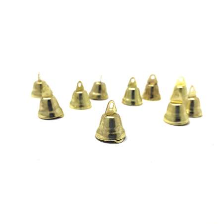 10 Campanelle Dorate da 19 mm - Jingle Bells Oro