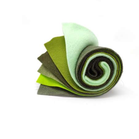 Rotolino di Feltro 1 mm, 6 pezzi 25 x 30 cm - Sushi Roll Verde Menta Roberta De Marchi - 1