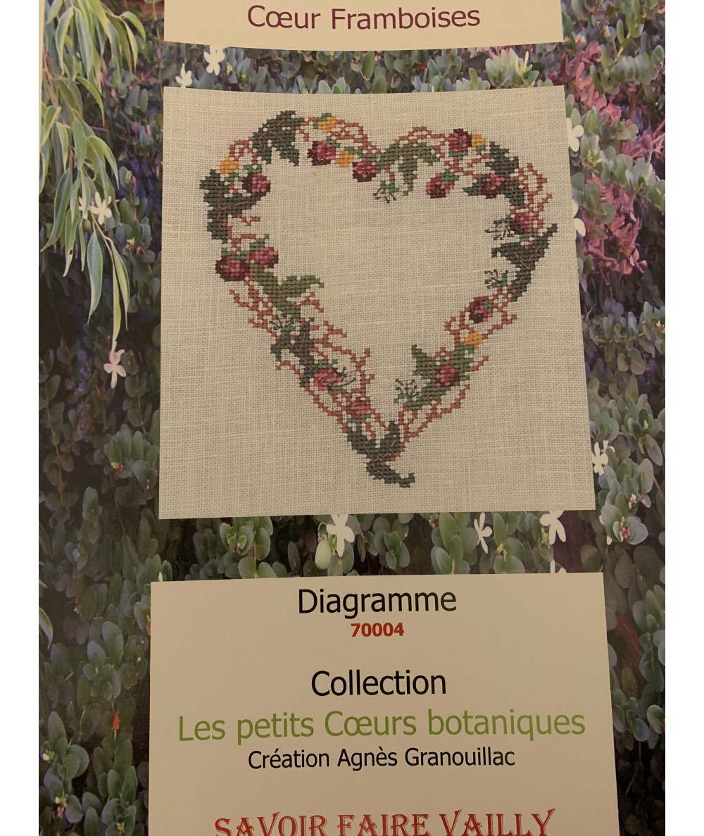 Coeur Framboises, Schema Punto Croce Savoir- Faire Vailly Le Verger D'Agnes - 1