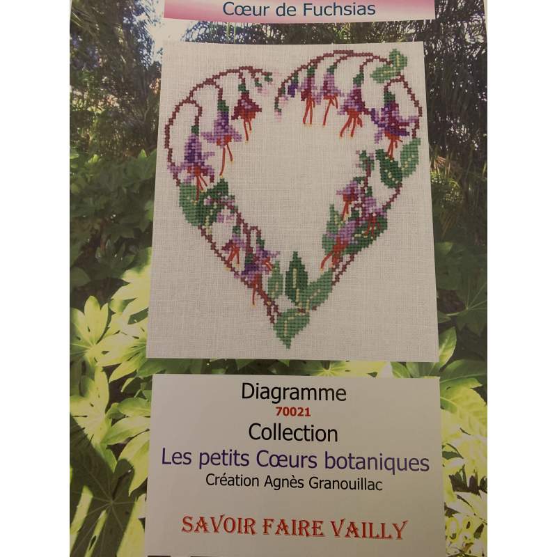 Coeur de Paquerettes, Schema Punto Croce Savoir- Faire Vailly Le Verger D'Agnes - 1