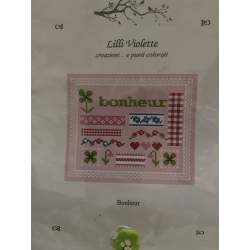 Bonheur, Schema Punto Croce Lilli Violette - 1