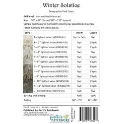 Winter Solstice by Patti Carey - Cartamodello Quilt Solstizio d'Inverno Patti's Patchwork - 2