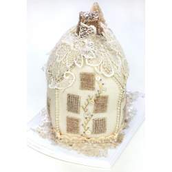 Lacy Wool Cookie House Pincushion - Crabapple Hill Crabapple Hill Studio - 2