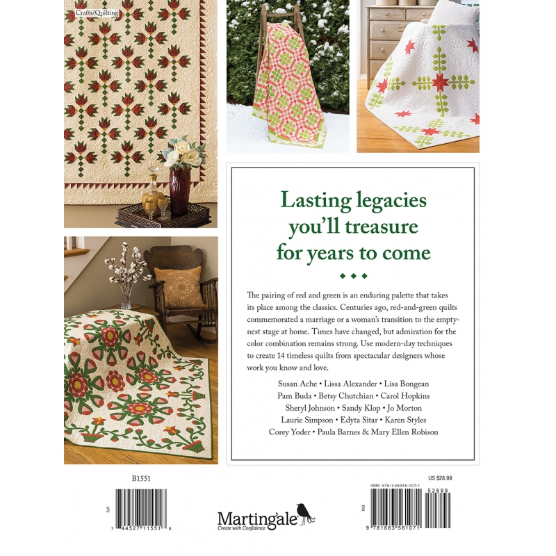 Red & Green Quilts: 14 Classic Quilts with Enduring Appeal - Martingale - Roberta De Marchi