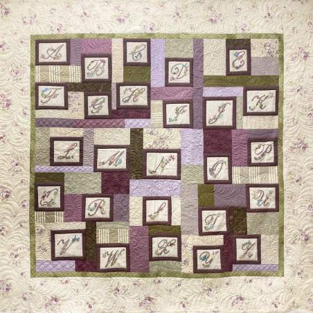 Ti Scrivo un Quilt, KIT Alfabeto Ricamato 85 x 82 pollici Roberta De Marchi - 1