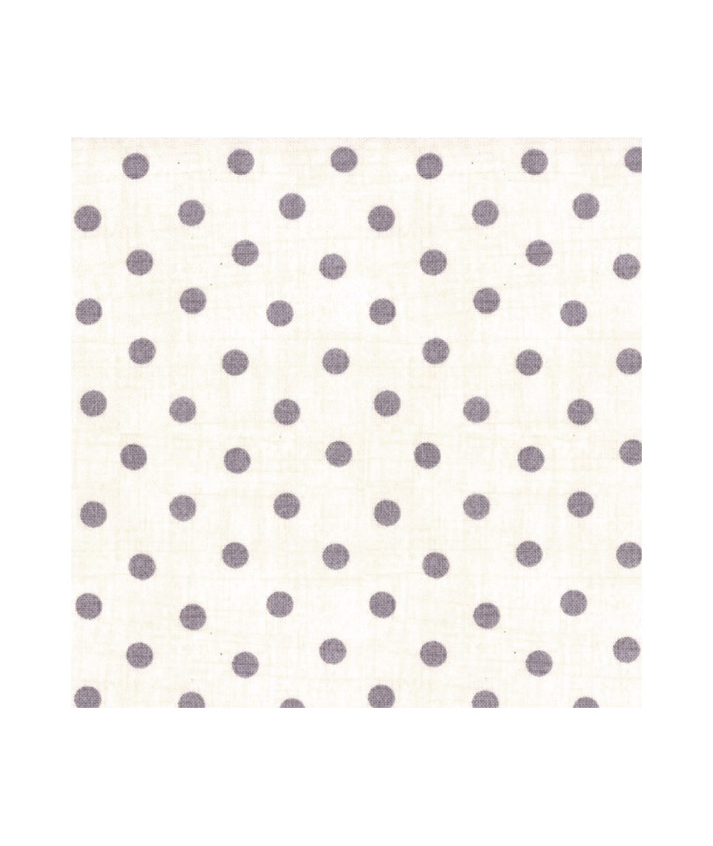 Moda Fabrics, Tessuto Crema con Pois Grigio Moda Fabrics - 1