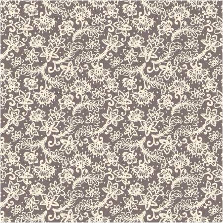 Maywood Studio Sweet Beginnings, Tessuto Grigio con Disegni Chiari