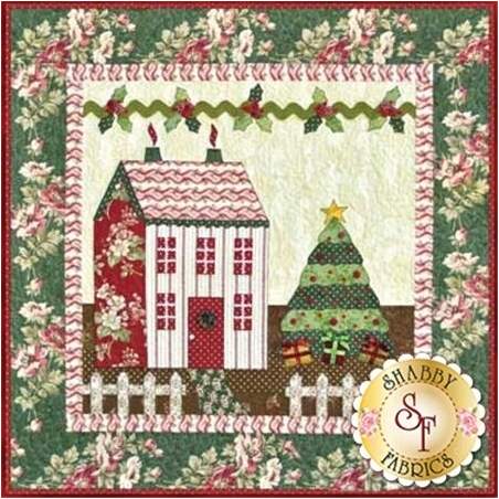 Little Garden House in Winter, Cartamodello Pannello Shabby Fabrics