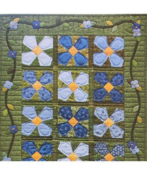 Forget-me-not dal libro Stitching for the Seasons - Kit di Tessuti C&T Publishing - 1