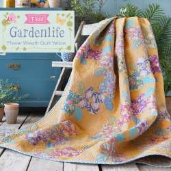 Tilda Flower Wreath Quilt Giallo - Kit di Tessuti Gardenlife e Chambray Tilda Fabrics - 1