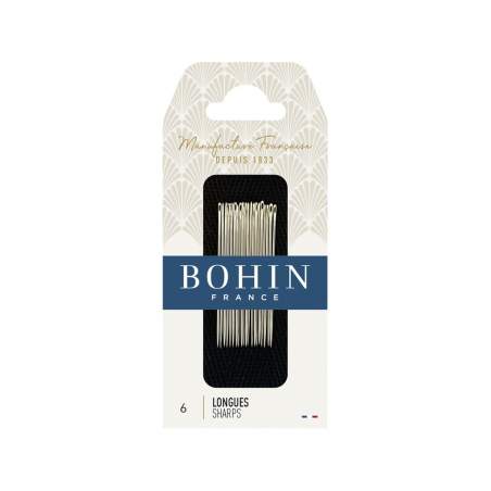 Bohin, Aghi Longues Lunghi con Punta Sottile A1F per Cucito a Mano n.6 - 20pz Bohin - 1