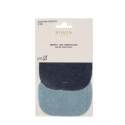 Bohin, Toppe Ovali da Applicare con Ferro da Stiro 9,8 x 8,3 cm, Blu Jeans Bohin - 2