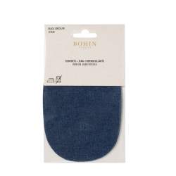 Bohin, Toppe Ovali da Applicare con Ferro da Stiro 10x15 cm cm, Blu Jeans Medio Bohin - 2