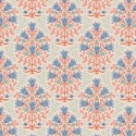 Tilda Windy Days Breeze Blue, Tessuto Panna con Fiori Blu e Foglie Rosa Tilda Fabrics - 1