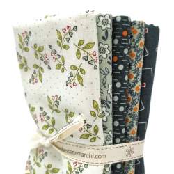 5 Fat Quarter 50 x 55 cm Latte e Menta, EQP New Vintage