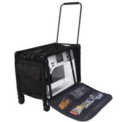 Trolley Nero porta Macchine per Cucire, 58 x 35 x 38 cm Tutto  - 4