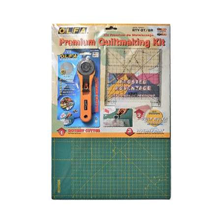 Olfa, Rotella + Righello + Piano di Taglio, Premium Quilting Kit per Cucito e Patchwork Olfa - 1