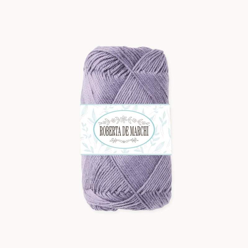 Gomitolo 100% Cotone OEKO-TEX - 50 gr / 160 m - Viola Polvere Roberta De Marchi - 1