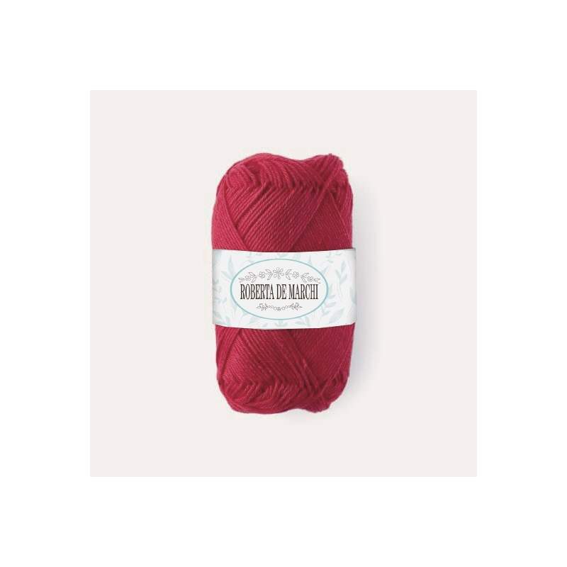 Gomitolo 100% Cotone OEKO-TEX - 50 gr / 160 m - Rosso Rubino Roberta De Marchi - 1