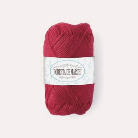 Gomitolo 100% Cotone OEKO-TEX - 50 gr / 160 m - Rosso Rubino Roberta De Marchi - 1