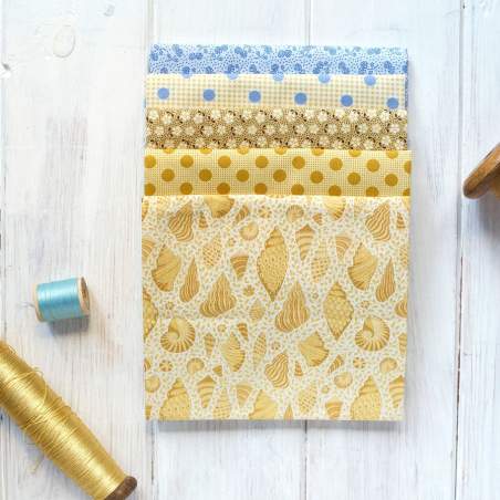 Tilda, Bundle 5 Fat Quarter Giallo e Blu 50 x 55 cm Tilda Fabrics - 1