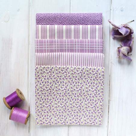 Tilda, 5 Fat Quarter Viola 50 x 55 cm