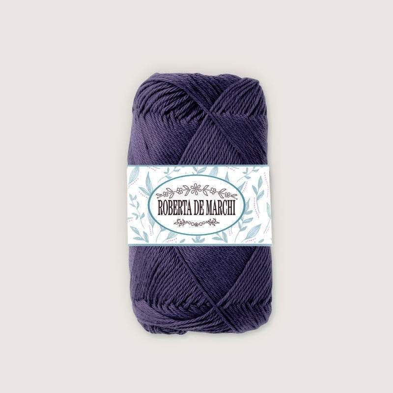 Gomitolo 100% Cotone OEKO-TEX - 50 gr / 160 m - Pervinca scuro Roberta De Marchi - 1