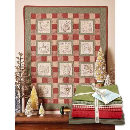 Christmas Stitches dal libro Jingle All the Way - Kit di Tessuti Roberta De Marchi - 1