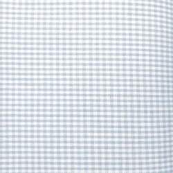 Tessuto Tinto in Filo Fondo Bianco con piccoli Quadretti Azzurro Polvere, h160 Roberta De Marchi - 1