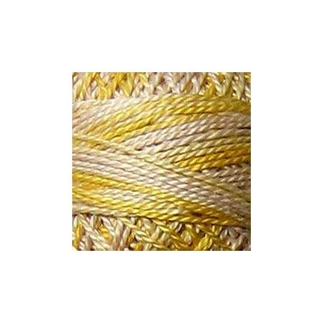 Valdani, Filato da Ricamo Pearl Cotton 12 Colorfast,  Variegated M67 - Blurry Vanilla - sades of soft yellows, cream Valdani Inc