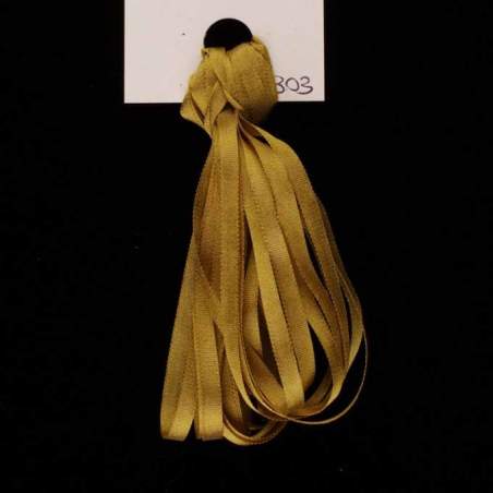 Nastro di Seta Tinta Unita, 303 Beehive Gold - Silk Ribbon, Treenway Silks Treenway Silks - 1