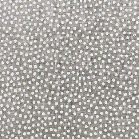 Tessuto 100% Lino, Beige con Pois Bianchi Sparsi Roberta De Marchi - 1