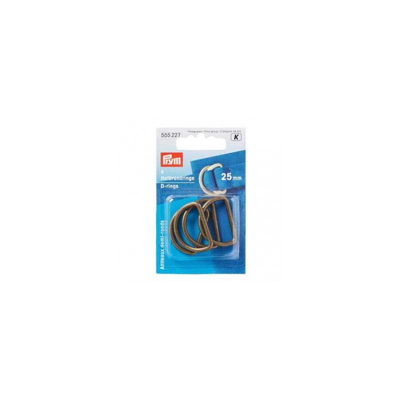 Prym, Anelli Semicircolari Ottone Antico 25 mm - 4 pezzi Prym - 1